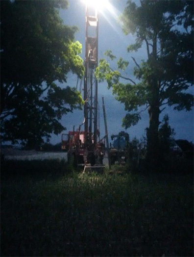 drilling in the night